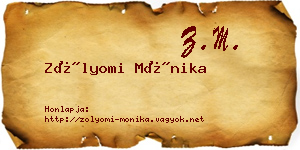 Zólyomi Mónika névjegykártya